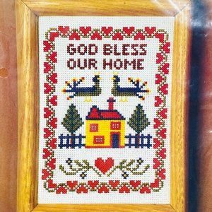 God Bless Our Home Counted Cross Stitch Kit - Nicole Creations  - New/Sealed